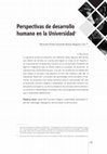 Research paper thumbnail of Perspectivas de desarrollo humano en la Universidad