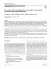 Research paper thumbnail of Preservation of the round ligament to accommodate transient portal hypertension after major hepatectomy