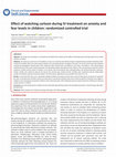 Research paper thumbnail of Effect of Cartoon during the treatment on Anxiety and Fear in Children