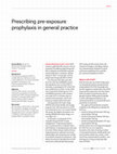 Research paper thumbnail of Prescribing pre-exposure prophylaxis in general practice