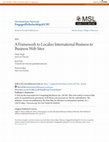 Research paper thumbnail of A framework to localize international business to business web sites