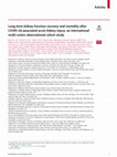 Research paper thumbnail of Long-term kidney function recovery and mortality after COVID-19-associated acute kidney injury: an international multi-centre observational cohort study