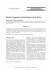 Research paper thumbnail of Phenolic compounds and antioxidant activity of rice