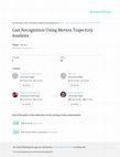 Research paper thumbnail of Gait Recognition Using Motion Trajectory Analysis