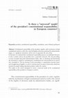 Research paper thumbnail of Is there a “universal” model of the president’s constitutional responsibility in European countries?