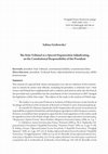 Research paper thumbnail of The State Tribunal as a Special Organization Adjudicating on the Consitutional Responsibility of the President