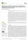 Research paper thumbnail of Applications of UV–Visible, Fluorescence and Mid-Infrared Spectroscopic Methods Combined with Chemometrics for the Authentication of Apple Vinegar