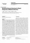 Research paper thumbnail of Modified Giemsa Staining for Rapid Diagnosis of Malaria Infection