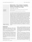 Research paper thumbnail of Determination of the prevalence of lymphatic filariasis among migrant workers in Kuwait by detecting circulating filarial antigen