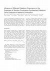 Research paper thumbnail of Influence of Different Palladium Precursors on the Properties of Solution-Combustion-Synthesized Palladium/Ceria Catalysts for Methane Combustion