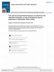 Research paper thumbnail of The role of environmental factors in industrial site selection activities: a case of limestone quarry expansion in Barbados, West Indies