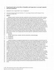 Research paper thumbnail of Experimental study on the effects of humidity and temperature on aerogel composite and foam insulations