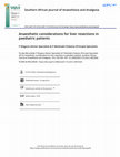 Research paper thumbnail of Anaesthetic considerations for liver resections in paediatric patients