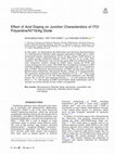 Research paper thumbnail of Effect of Acid Doping on Junction Characteristics of ITO/Polyaniline/N719/Ag Diode