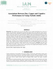 Research paper thumbnail of Associations Between Zinc, Copper and Cognitive Performance in Young Turkish Adults