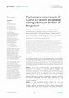 Research paper thumbnail of Psychological determinants of COVID-19 vaccine acceptance among urban slum dwellers of Bangladesh