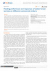 Research paper thumbnail of Feeding preferences and responses of subterranean termite on different commercial timbers