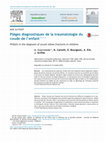 Research paper thumbnail of Pièges diagnostiques de la traumatologie du coude le l’enfant