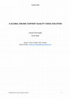 Research paper thumbnail of A Global Online Content Quality Check Solution