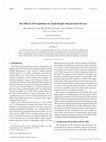 Research paper thumbnail of The Effects of Precipitation on Cloud Droplet Measurement Devices