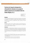 Research paper thumbnail of Factores de riesgo de osteoporosis y ultrasonido de calcáneo en un grupo de adultos mayores de la localidad de Barrios Unidos (Bogotá, D.C.)