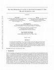 Research paper thumbnail of On the probability flow in the Stock market I: The Black-Scholes case