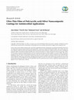 Research paper thumbnail of Ultra-Thin Films of Poly(acrylic acid)/Silver Nanocomposite Coatings for Antimicrobial Applications