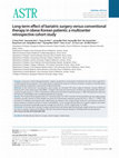 Research paper thumbnail of Long-term effect of bariatric surgery versus conventional therapy in obese Korean patients: a multicenter retrospective cohort study