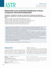 Research paper thumbnail of Nationwide survey of partial fundoplication in Korea: comparison with total fundoplication