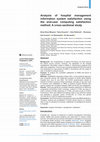 Research paper thumbnail of Analysis of hospital management information system satisfaction using the end-user computing satisfaction method: A cross-sectional study