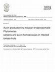 Research paper thumbnail of Auxin production by the plant trypanosomatidPhytomonas serpensand auxin homoeostasis in infected tomato fruits