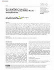 Research paper thumbnail of Emerging Digital Inequalities: A Comparative Study of Older Adults’ Smartphone Use