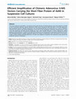 Research paper thumbnail of Efficient Amplification of Chimeric Adenovirus 5/40S Vectors Carrying the Short Fiber Protein of Ad40 in Suspension Cell Cultures