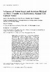 Research paper thumbnail of Influence of power input and aeration method on mass transfer in a laboratory animal cell culture vessel