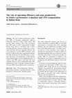 Research paper thumbnail of The role of operating efficiency and asset productivity in relative performance evaluation and CEO compensation in Indian firms