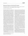 Research paper thumbnail of Etruscan Literacy in Its Social Context