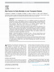 Research paper thumbnail of Risk Factors for Early Mortality in Liver Transplant Patients