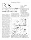 Research paper thumbnail of First sighting of active fluid venting in the Gulf of Cadiz