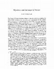 Research paper thumbnail of Mysticism and the Gospel of Thomas