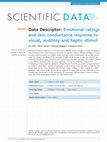 Research paper thumbnail of Emotional ratings and skin conductance response to visual, auditory and haptic stimuli