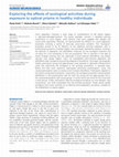 Research paper thumbnail of Exploring the effects of ecological activities during exposure to optical prisms in healthy individuals