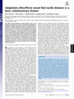 Research paper thumbnail of Adaptation aftereffects reveal that tactile distance is a basic somatosensory feature