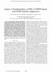 Research paper thumbnail of Impact of sampling rate on PSD of OFDM signal with SSOP sidelobe suppression