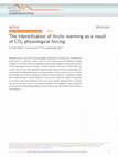 Research paper thumbnail of The intensification of Arctic warming as a result of CO2 physiological forcing