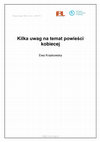 Research paper thumbnail of Kilka uwag na temat powieści kobiecej