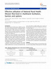 Research paper thumbnail of Effective utilisation of National Rural Health Mission flexi-fund in Jharkhand: facilitators, barriers and options