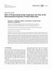 Research paper thumbnail of Effect of Preprocessing Storage Temperature and Time on the Physicochemical Properties of Winter Melon Juice