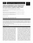 Research paper thumbnail of Analysis and Antiproliferative Activity of Bark Extractives of Betula Neoalaskana and B. Papyrifera. Synthesis of the Most Active Extractive Component - Betulin 3-Caffeate