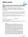 Research paper thumbnail of Cohort study of the association of antibody levels to AMA1, MSP119, MSP3 and GLURP with protection from clinical malaria in Ghanaian children