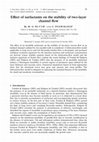 Research paper thumbnail of Effect of surfactants on the stability of two-layer channel flow